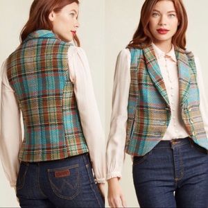 Plaid ModCloth Vest💚💙